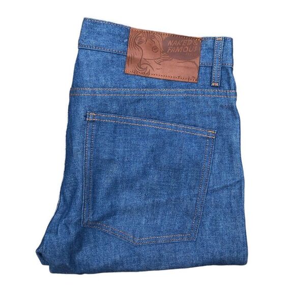 RARE Naked & Famous Selvedge Jeans Size 36 Rising Sun Selvedge Blue - Picture 1 of 11